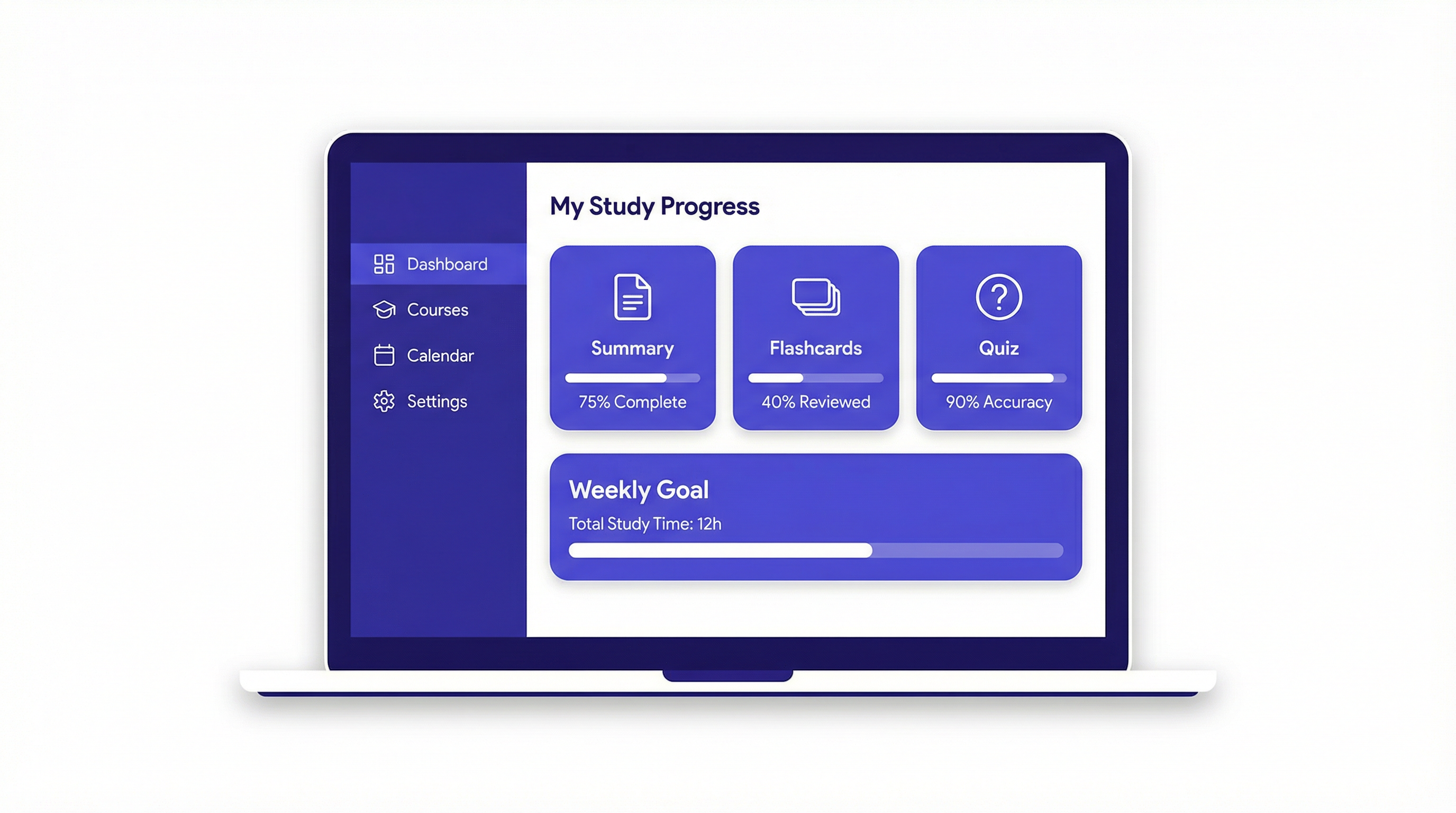 Stardust Learning dashboard showing AI-generated study materials