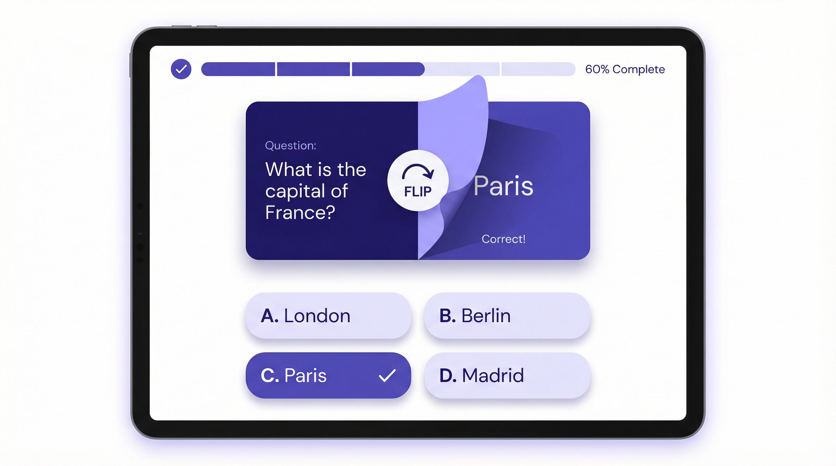 Interactive AI flashcards